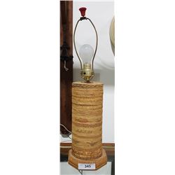 VINTAGE NATIVE NU CHANNEL WOVEN LAMP