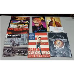 LOT OF COLLECTIBLE ROCK CONCERT PROGRAMS & RECORDS