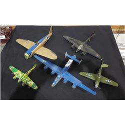 LOT OF 5 MODEL FIGHTER PLANES