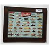 Image 1 : FRAMED HEDDON LURES TIN SIGN