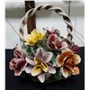 Image 2 : LARGE CAPODIMONTE FLORAL BASKET