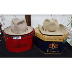 VINTAGE STETSON & BEAVER COWBOY HATS IN BOXES