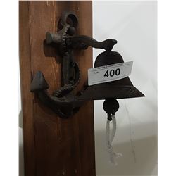 CAST IRON FIGURAL ANCHOR BELL