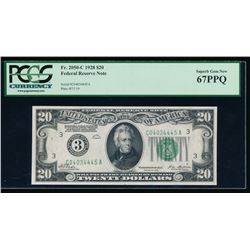 1928 $20 Philadelphia Federal Reserve Note PCGS 67PPQ