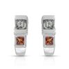 Image 1 : 14KT White Gold 1.00ctw Multi Color Sapphire and Diamond Earrings