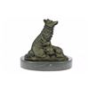Image 1 : Miniature Wolf Family Bronze Sculpture on Marble Base Statue