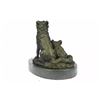 Image 8 : Miniature Wolf Family Bronze Sculpture on Marble Base Statue