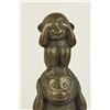 Image 2 : Three wise Monkey Bronze Sculpture on Marble Base Figurine