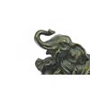 Image 2 : Elephant Mom with Two Cubs Bronze Sculpture on Marble Base Figurine