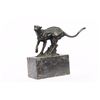 Image 1 : Panther Bronze Sculpture on Marble Base Statue