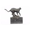 Image 8 : Panther Bronze Sculpture on Marble Base Statue