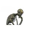 Image 2 : Thinker Skeleton Bronze Sculpture on Marble Base Statue