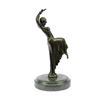 Image 8 : Dancer Bronze Sculpture on Marble Base Statue