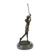 Image 8 : Female Golfer Golfing Trophy Bronze Sculpture