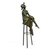 Image 8 : Fashion Model Sitting on Chair Bronze Sculpture