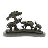 Image 1 : African Safari Elephant Bronze Statue