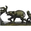 Image 4 : African Safari Elephant Bronze Statue