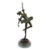 Image 1 : Ballerina Bronze Statue on Marble Base Sculpture