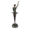 Image 1 : Trained Ballerina Bronze Statue on Marble Base Sculpture