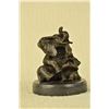 Image 1 : Laughing Mother Elephant With Cub Bronze Sculpture