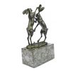 Image 8 : Two Hares Boxing Bronze Sculpture