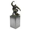 Image 8 : Woman Bronze Sculpture on Marble Base