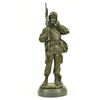 Image 1 : American Soldier Bronze Sculpture on Marble Base Figure