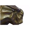 Image 2 : Truffot Modern Bull Bronze Sculpture on Marble Base Figurine