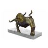 Image 8 : Truffot Modern Bull Bronze Sculpture on Marble Base Figurine