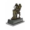 Image 8 : Lady Seating on Chair Bronze Sculpture on Marble Base Figurine