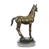 Image 7 : Horse Bronze Statue on Marble Base Figure