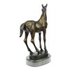 Image 8 : Horse Bronze Statue on Marble Base Figure
