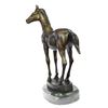Image 9 : Horse Bronze Statue on Marble Base Figure
