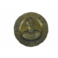 Great Reza Shah Pahlavi Wall Mount Bronze Sculpture