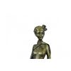 Image 2 : Fashion Model Bronze Sculpture on Marble Base Figurine