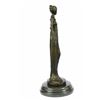 Image 8 : Fashion Model Bronze Sculpture on Marble Base Figurine