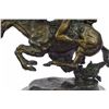 Image 3 : Native American Indian Riding Horse Bronze Sculpture