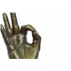 Image 2 : OK Gesture Sign Bronze Sculpture on Marble Base Figurine