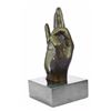 Image 8 : OK Gesture Sign Bronze Sculpture on Marble Base Figurine