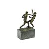Image 8 : Last Round Boxing Bronze Statue on Marble Base Sculpture