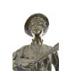 Image 2 : Woman Musician Bronze Sculpture on Marble Base Statue
