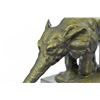 Image 2 : Elephant Bronze Statue on Marble Base Figurine
