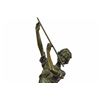 Image 2 : Girl Playing Flute Bronze Sculpture