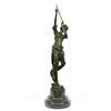 Image 5 : Girl Playing Flute Bronze Sculpture