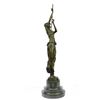 Image 6 : Girl Playing Flute Bronze Sculpture