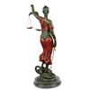 Image 8 : Blind Justice Lady Bronze sculpture on Marble Base Statue