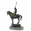 Image 7 : Native American on Horse with Spear Bronze Sculpture