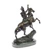Image 8 : The Scalp Bronze Statue on Marble Base Sculpture
