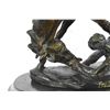 Image 4 : Fallen Man From Horse Bronze Sculpture on Marble Base Statue