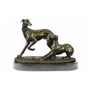 Image 1 : Two Greyhounds Playing Argente And Dore Bronze Statue